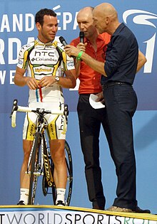 Cavendish lors de la présentation du Tour de France 2010