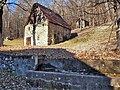 Masun (typicol local type of rural building) and fountain in L'Avolo