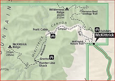 McKittrick Canyon trail map