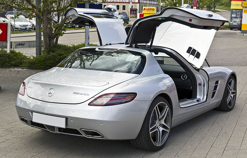 File:Mercedes SLS all opened rear 20110416.jpg