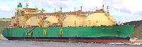Brest'teki LNG Rivers LNG taşıyıcısı.
