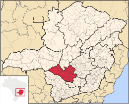 Oeste de Minas – Mappa