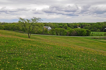 Open fields near Minooka, Illinois