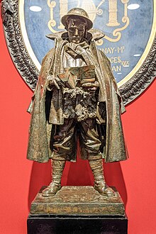 Jagger's model for the statue, on display in Founders' Hall, London Model for Letter From Home by Charles Sargeant Jagger.jpg