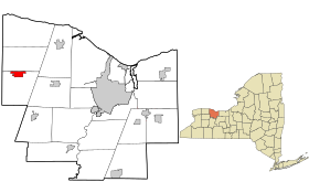 Monroe County New York incorporated and unincorporated areas Brockport highlighted.svg