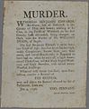 Плакат об убийстве 1796 года с одним строчным инициалом.