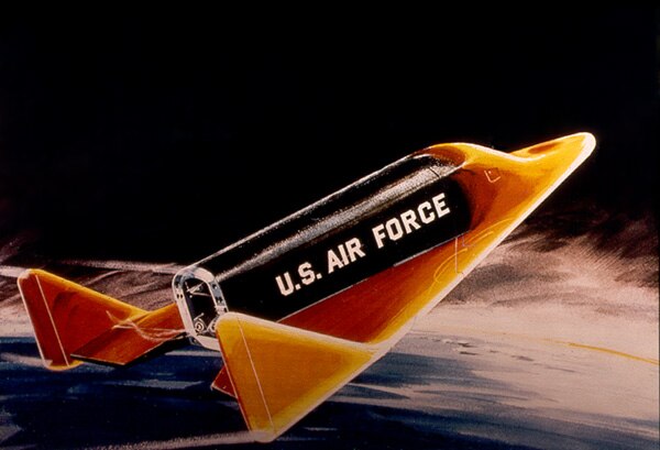 Artist's impression of the X-20 during re-entry