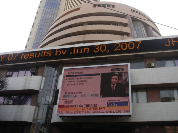 NDTV Profit's screen at Bombay Stock Exchange