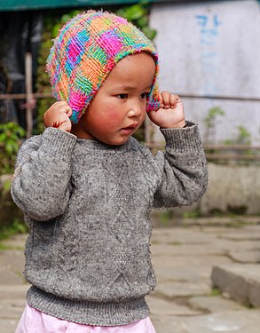 Nepalese Children in Tadapani, Ghandruk Nepal.