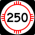 State Road 250 marker