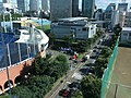 9階から公道を見る（2017年9月2日撮影）