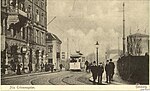 Nils Ericsonsgatan omkring år 1910. Till vänster Nils Ericsonsgatan 19 med Hotel Continental.