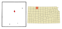 諾頓於諾頓縣及堪薩斯州的地理位置