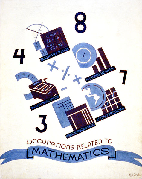 In 1938 in the United States, mathematicians were desired as teachers, calculating machine operators, mechanical engineers, accounting auditor bookkee