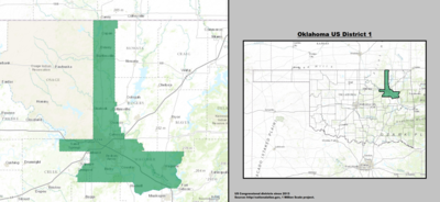 Oklahoma US Congressional District 1 (sedan 2013). Tif