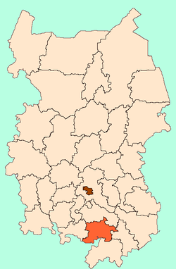 Location of Pavlogradsky District in Omsk Oblast