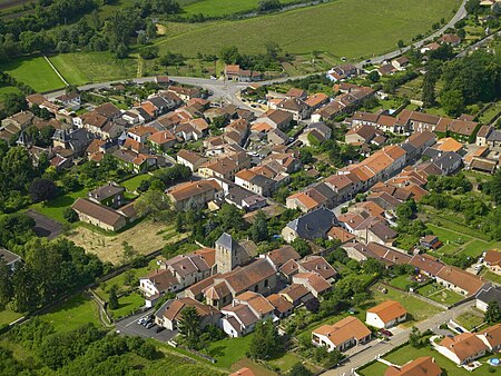 Onville vue du ciel