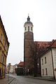 Věž opavské konkatedrály. This is a photo of a cultural monument of the Czech Republic, number: 20285/8-1318. Památkový katalog  · MIS  · hledat obrázky  · hledat seznamy  · Wikidata