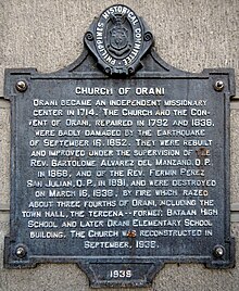 The 1939 NHI marker Orani Church historical marker.jpg