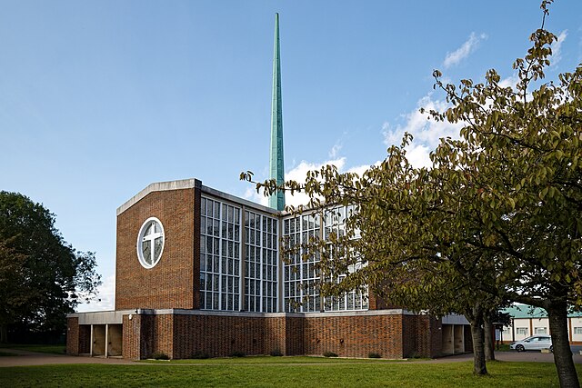 Our Lady of Fatima Church, Harlow, England, designed by Gerard Goalen