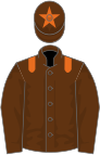 Brown, orange epaulets and star on cap