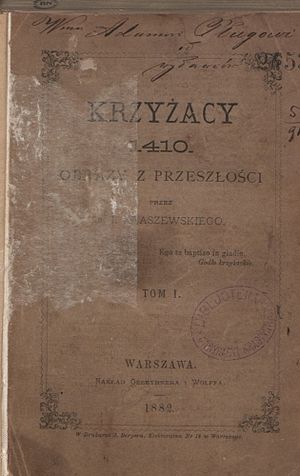 PL Józef Ignacy Kraszewski-Krzyżacy 1410 tom I 005.jpeg