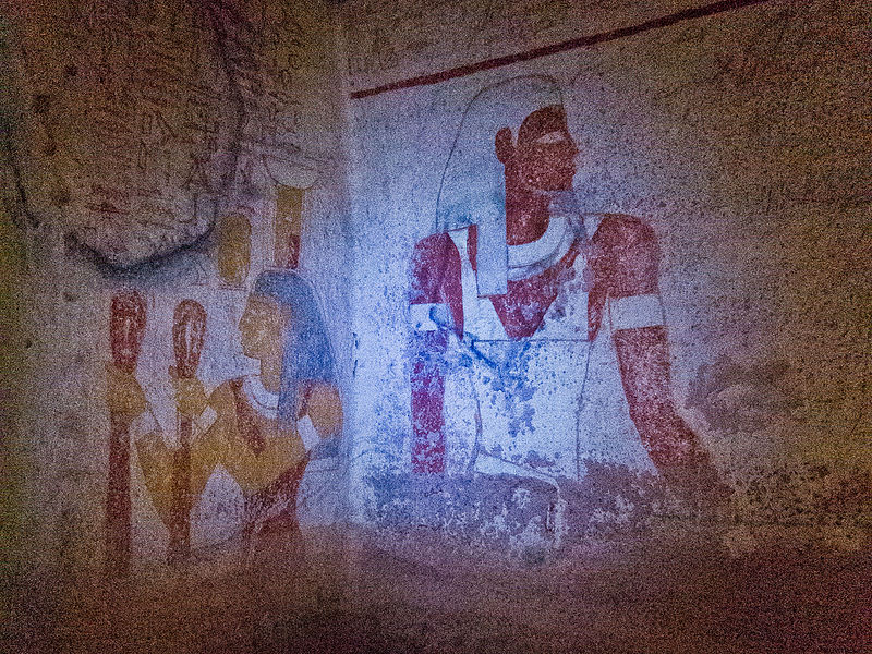 File:Painting in the ancient Nubian tombs at El-Kurru near Karima, Sudan.jpg