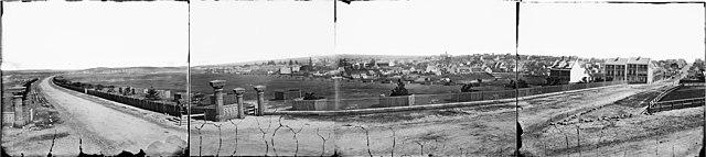 Panorama of Moore Park and Surry Hills from the entrance gates to Moore Park, c. 1875