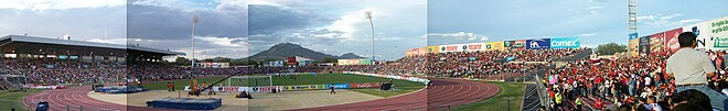 Panorámás kilátás a stadionra