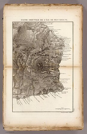 Carte du massif réalisée après l'expédition de Bory de Saint-Vincent.