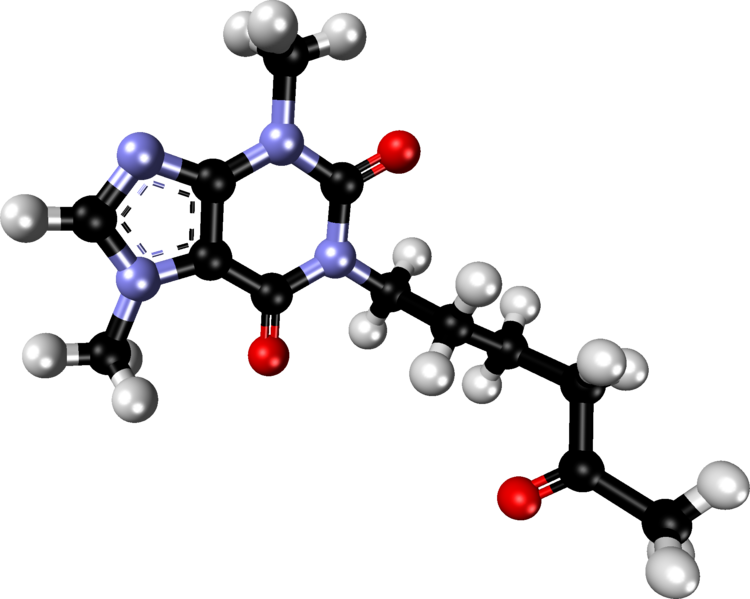 File:Pentoxifylline xtal 2005 ball-and-stick.png