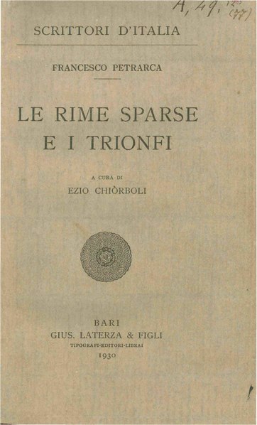 File:Petrarca, Francesco – Le rime sparse e i Trionfi, 1930 – BEIC 1893084.pdf