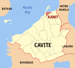 Kaart van Kawit