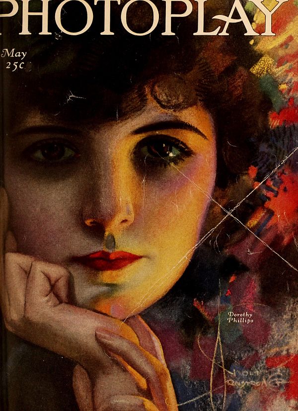 Dorothy Phillips painted by Rolf Armstrong for the cover of Photoplay, May 1923