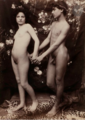 9218. Ragazzo e ragazza nudi. / A youth and a girl standing naked.
