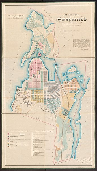 File:Plankarta öfver Wiborgsstad jemte förslag till ny reglering af förra St.Petersborgska förstaden samt området emellan densamme och fästningen.jpg