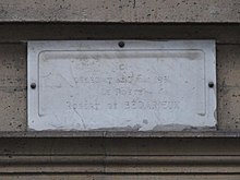 Placa de Robert de Bedarieux, 4 rue Rossini.jpg