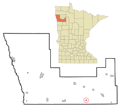 Polk County Minnesota Incorporated and Unincorporated areas Winger Highlighted.svg