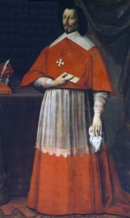 Prince Maurice of Savoy, wearing his cardinal robes Portrait of Prince Maurice of Savoy.PNG