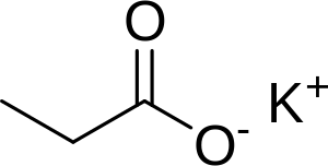 Potassium propionate.svg