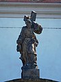Praha - Nové Město, Karlovo náměstí, Kostel sv. Ignáce - socha na portiku