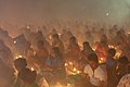 Praying on Loknath Ashram