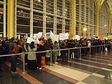 Rally for Refugees at DCA Concourse B