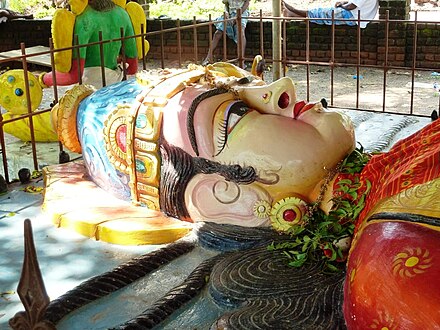 Reclining Draupadi's head – near Auroville.