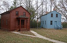 The oldest buildings on campus: Red Chapel and Blue House RedChapelBlueHouse.jpg