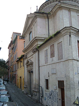 Exteriören vid Via di Sant'Eligio.