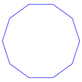 Decagon, regelmäßiges Zehneck