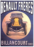 Advertisement for a Renault Frères car.