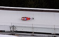 Deutsch: Vorletztes Saisonrennen im Rennrodel-Weltcup der Saison 2014/15 vom 19. bis 22. Februar 2015 in Altenberg/Erzgebirge. Tag 1: Training. English: Luge world cup race season 2014/15 in Altenberg/Germany, 19th to 22nd Februar 2015. Day 1: training.