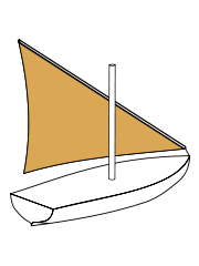 A lateen sail is loose-footed.